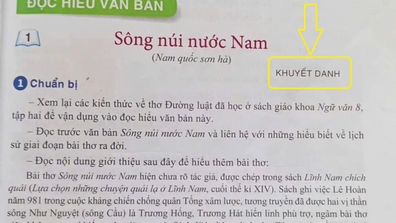 sach-giao-khoa-ghi-tac-gia-bai-tho-nam-quoc-son-ha-la-khuyet-danh:-dung-hay-sai?
